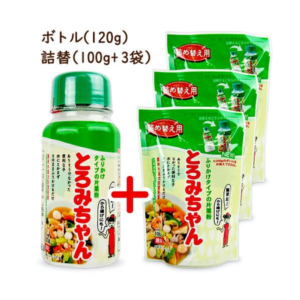 水でとく必要がなく、かき混ぜながら料理にサッとふりかければとろみがつく便利な片栗粉です。そのまま入れてもダマになりにくく、お好みで「とろみ」がつけられます。 料理の時短につながり、忙しいお母さんの心強い味方！