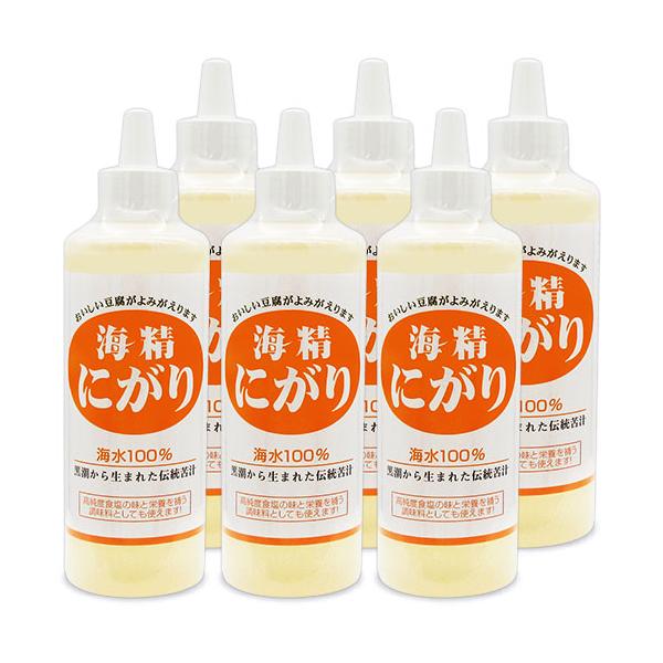 国内の海水を使用して、国内で生産した、原料も製品も国産の苦汁（にがり）です。多くの“こだわりの豆腐屋さん”でも使われています。ご家庭でも、甘くてコクのある、あの昔なつかしい、おいしい豆腐がよみがえります！