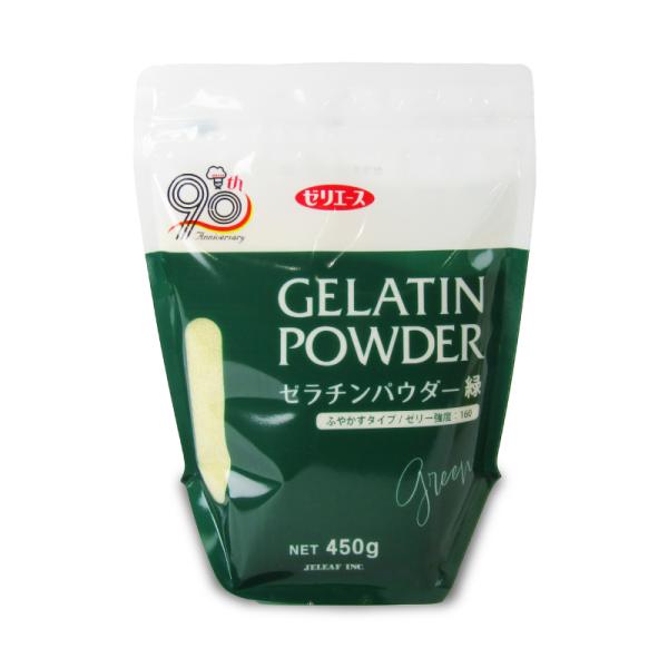 他サイト： ゼリエース ゼラチンパウダー緑 450g ジェリフ[旧野洲化学工業]の商品画像