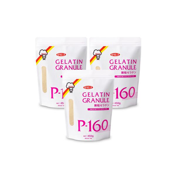 50℃-60℃で溶けるので、温めた材料に直接振り入れ使用できます。「ゼラチンをふやかす」という作業プロセスを１つ減らし、素材本来の持ち味を存分に引き出します。