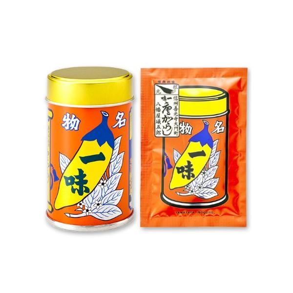八幡屋礒五郎 一味唐がらし 12g 缶 ＋ 15g 袋 爆買