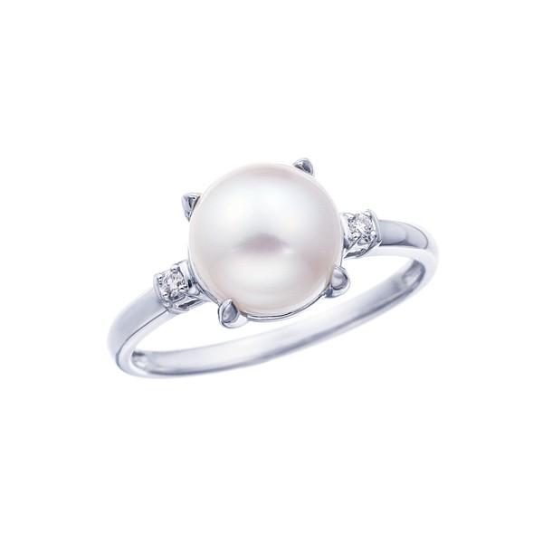 ジュエリーツツミ プラチナアコヤ真珠リング（8mm） : ジュエリー