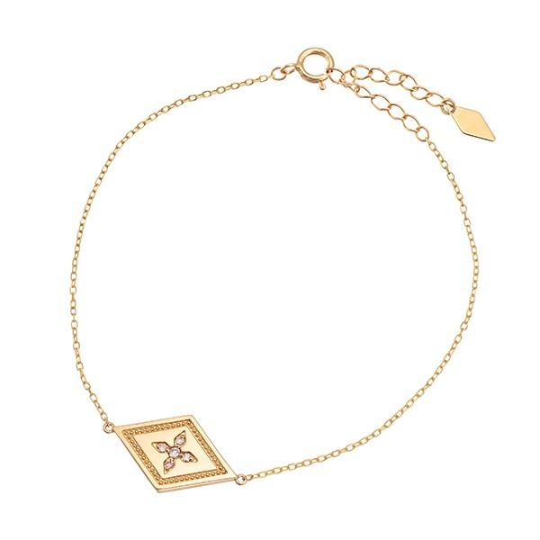 ジュエリーツツミ K10イエローゴールドダイヤモンドブレスレット