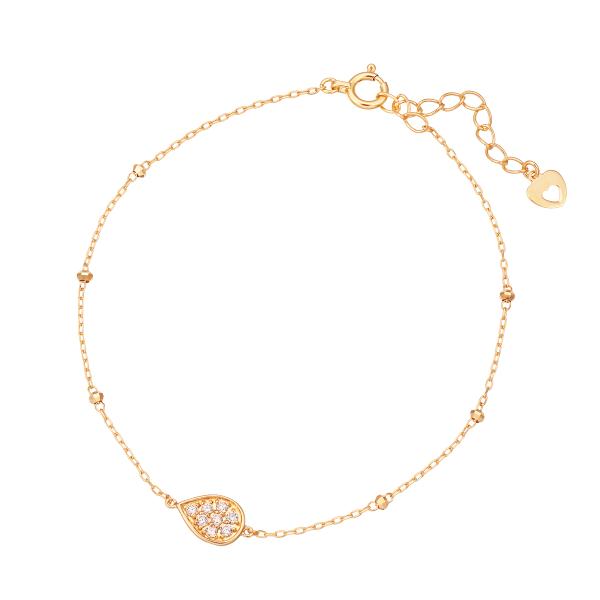 ジュエリーツツミ K18イエローゴールドダイヤモンドブレスレット