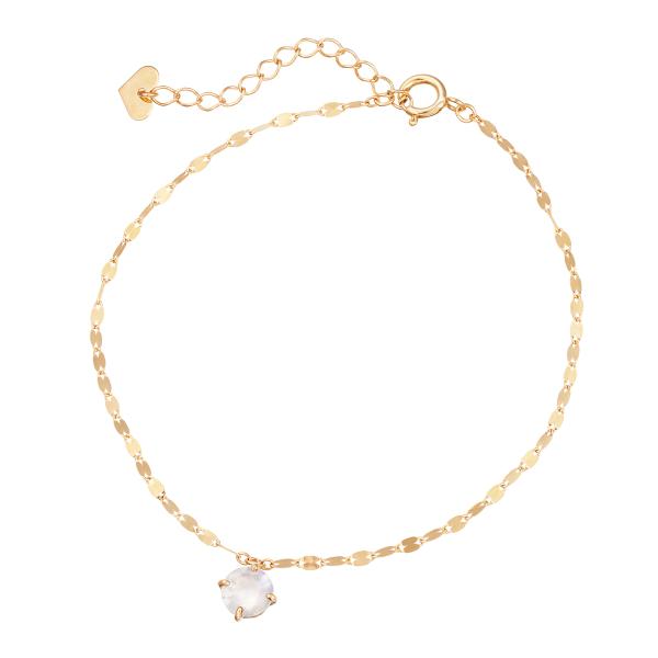 TSUTSUMI ブルームーンストーンペタルブレスレットk10 ジュエリーツツミ K10イエローゴールドブルームーンストーン