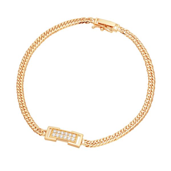 ジュエリーツツミ K18イエローゴールドダイヤモンドブレスレット