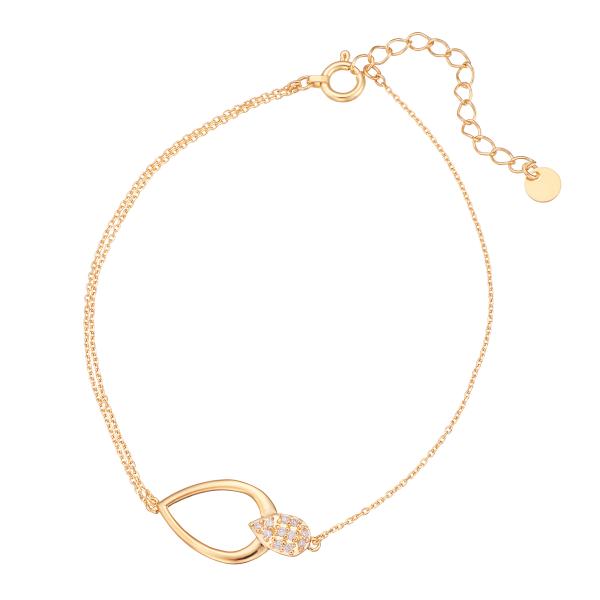 ジュエリーツツミ K18イエローゴールドダイヤモンドブレスレット