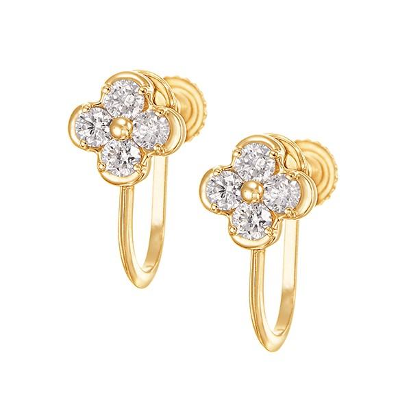 ジュエリーツツミ K10イエローゴールドダイヤモンドイヤリング  