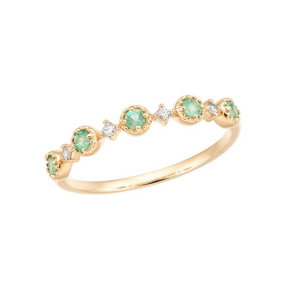 ジュエリーツツミ K10イエローゴールドエメラルドリング : ジュエリー