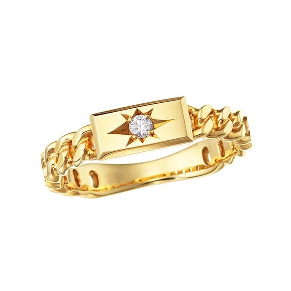 ジュエリーツツミ K18イエローゴールドダイヤモンドリング