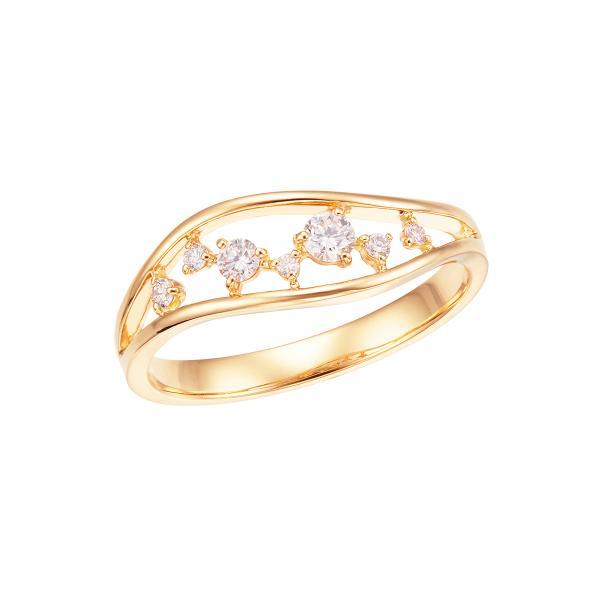 ジュエリーツツミ　18金イエローゴールド　ダイヤモンド　リング　#12 K18イエローゴールドダイヤモンドリング(RFR462-002)|TSUTSUMI