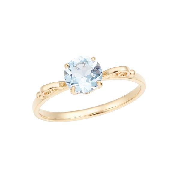 ジュエリーツツミ K10イエローゴールドスカイブルートパーズリング