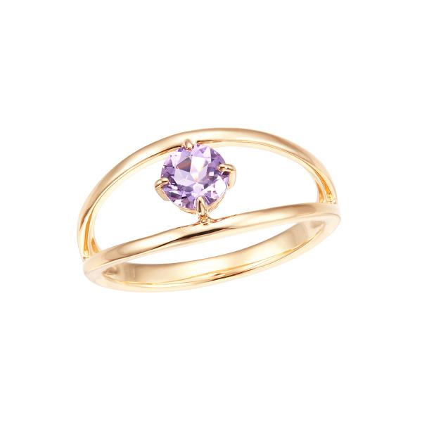 ジュエリーツツミ K10イエローゴールドライトアメシストリング