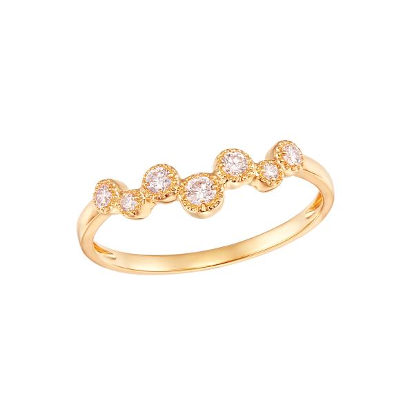 ジュエリーツツミ　18金イエローゴールド　ダイヤモンド　リング　#12 K18イエローゴールド鑑定書付ダイヤモンドリング（0.14カラット