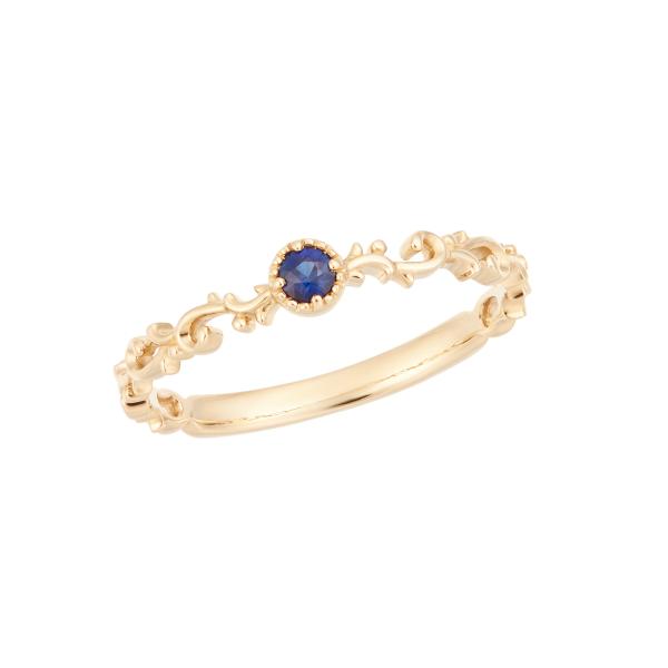 ジュエリーツツミ K10イエローゴールドサファイアリング : ジュエリー