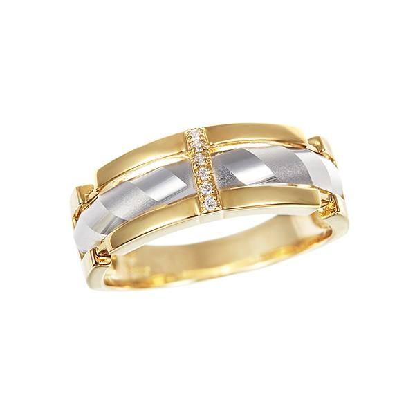 ジュエリーツツミ K18イエローゴールド/プラチナダイヤモンドリング