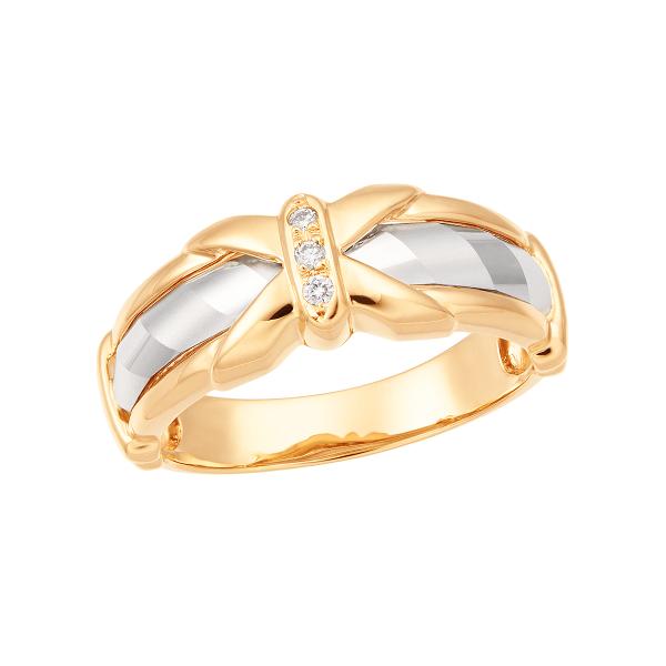 ジュエリーツツミ K18イエローゴールド/プラチナダイヤモンドリング