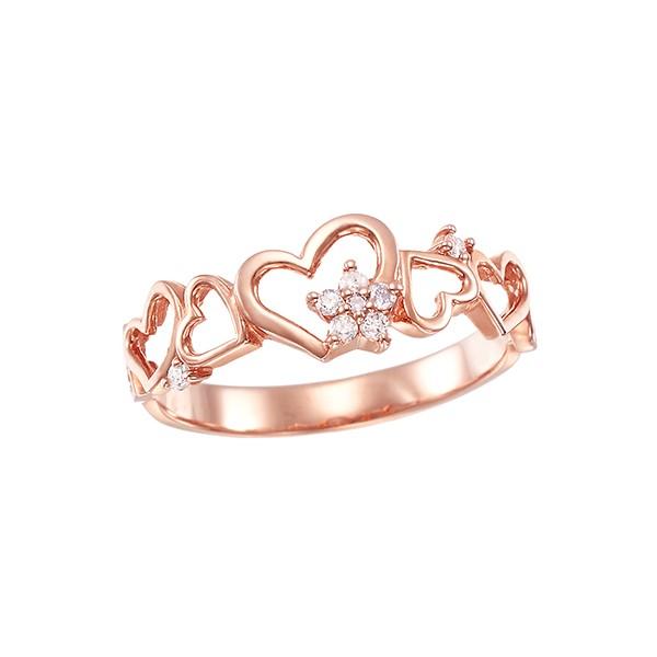 ジュエリーツツミ K10ピンクゴールドダイヤモンドリング : ジュエリー