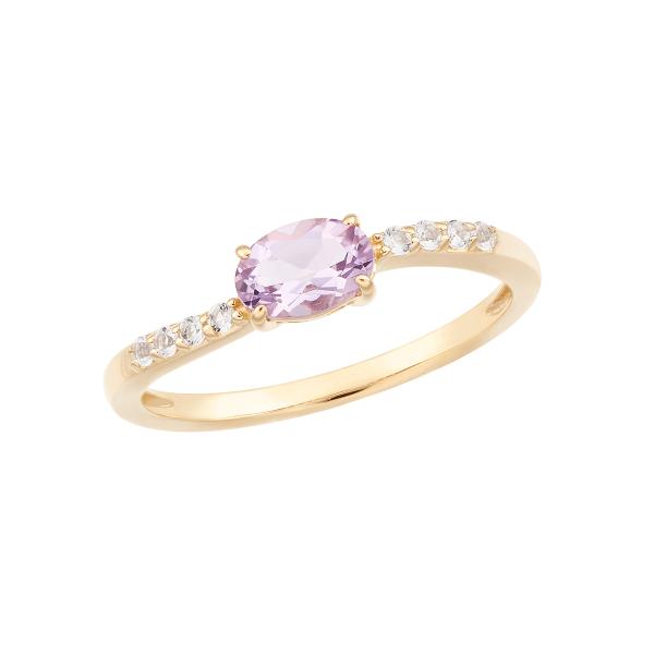 ジュエリーツツミ K10イエローゴールドライトアメシストリング