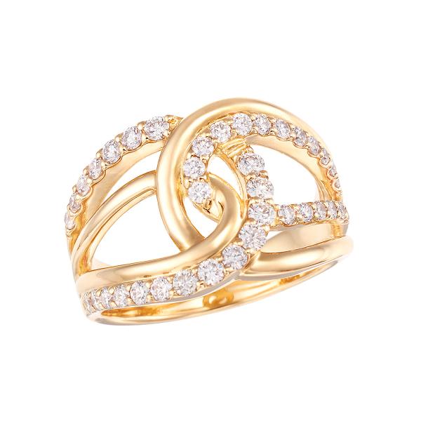 ジュエリーツツミ K18イエローゴールドダイヤモンドリング