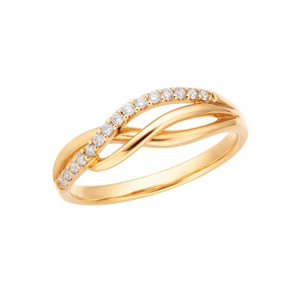 ジュエリーツツミ K18イエローゴールドダイヤモンドリング