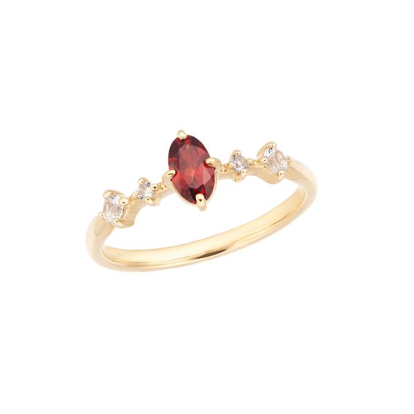 ジュエリーツツミ K10イエローゴールドアルマンダインガーネットリング
