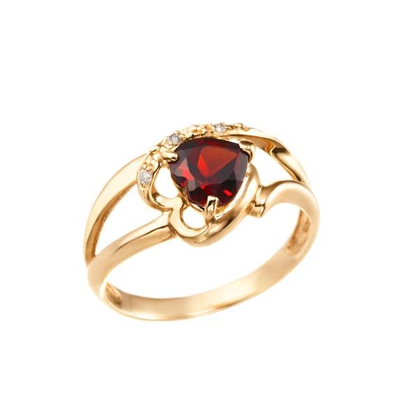 K10イエローゴールドアルマンダインガーネットリング :RFR822