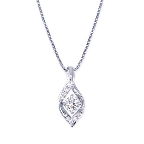 ジュエリーツツミ プラチナ鑑定書付ダイヤモンドネックレス（0.18