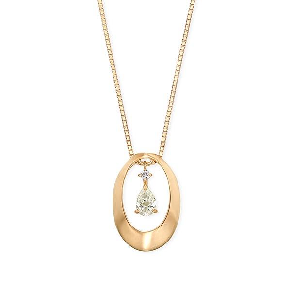 ジュエリーツツミ K18イエローゴールド鑑定書付ダイヤモンドネックレス