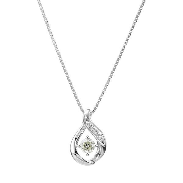 ジュエリーツツミ プラチナ鑑定書付ダイヤモンドネックレス（0.18