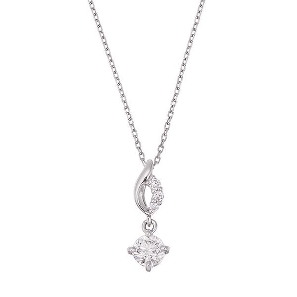 ジュエリーツツミ プラチナ鑑定書付ダイヤモンドネックレス（0.17