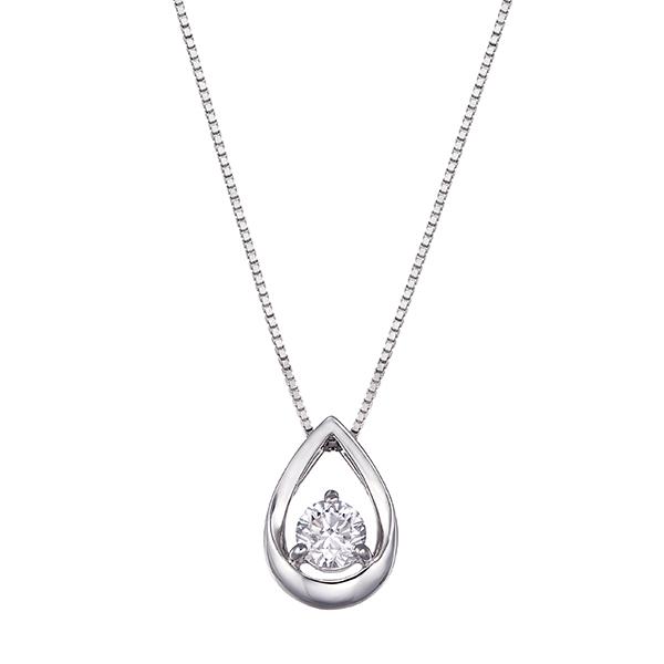 ジュエリーツツミ プラチナ鑑定書付ダイヤモンドネックレス（0.17