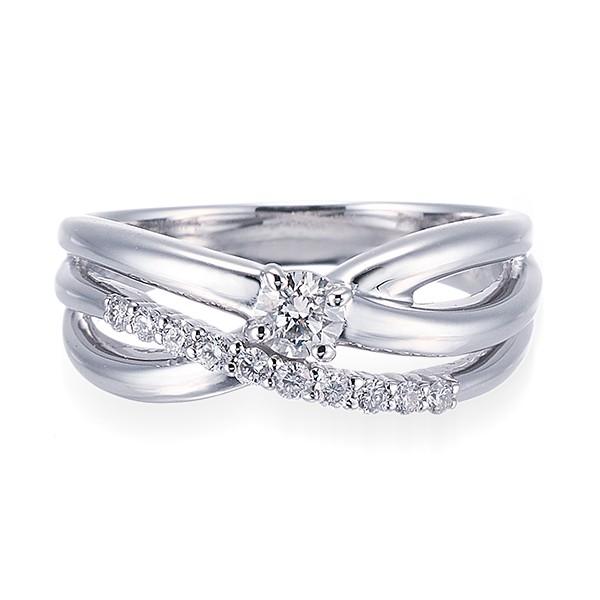 ジュエリーツツミ プラチナ鑑定書付ダイヤモンドリング（0.13カラット