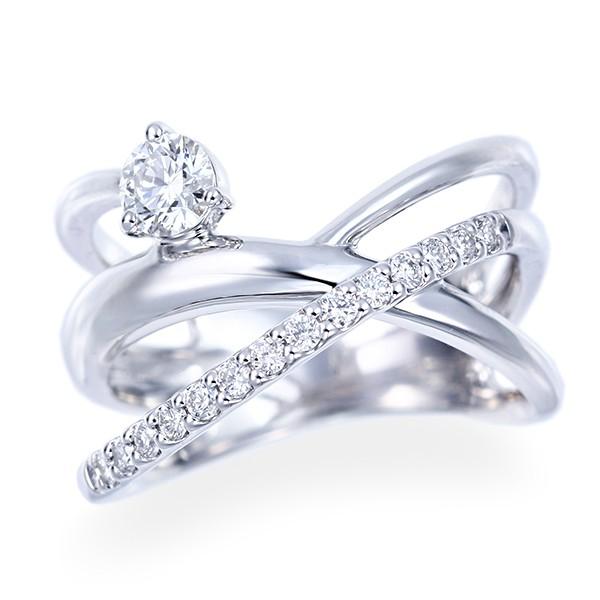 ジュエリーツツミ プラチナ鑑定書付ダイヤモンドリング（0.23カラット