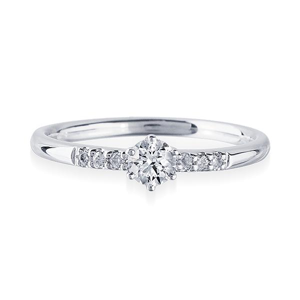 ジュエリーツツミ プラチナ鑑定書付ダイヤモンドリング（0.18カラット