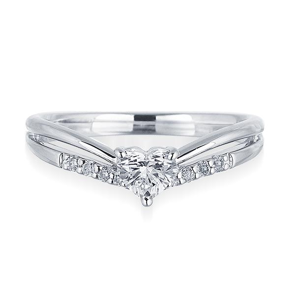 プラチナ鑑定書付ダイヤモンドリング（0.3カラット） :RKR321