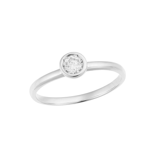 ジュエリーツツミ プラチナ鑑定書付ダイヤモンドリング（0.18カラット