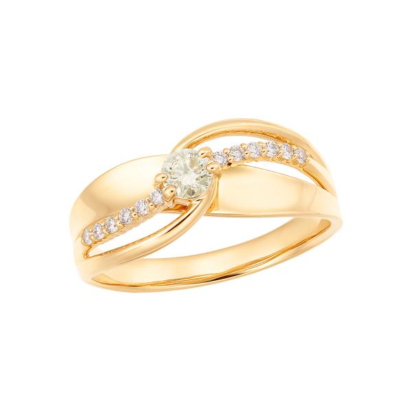 ジュエリーツツミ K18イエローゴールド鑑定書付ダイヤモンドリング