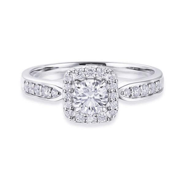 ジュエリーツツミ プラチナ鑑定書付ダイヤモンドリング（0.34カラット