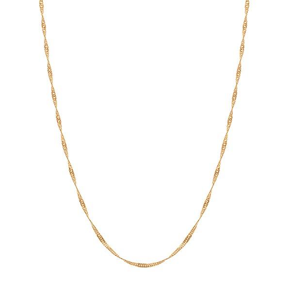 ジュエリーツツミ K18イエローゴールドネックレス（40cm