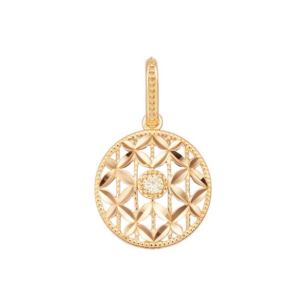 ジュエリーツツミ K18イエローゴールドダイヤモンドペンダント