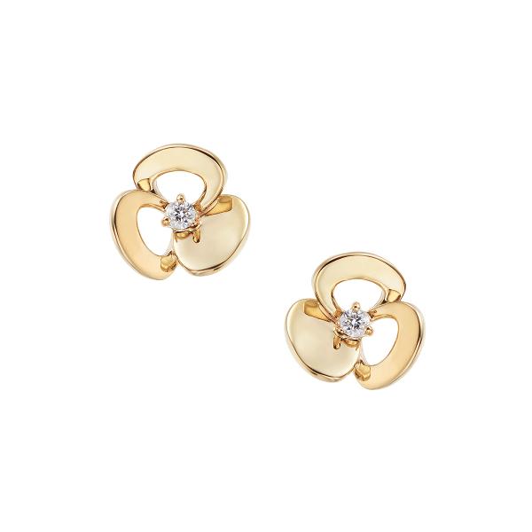 ジュエリーツツミ K10イエローゴールドダイヤモンドピアス