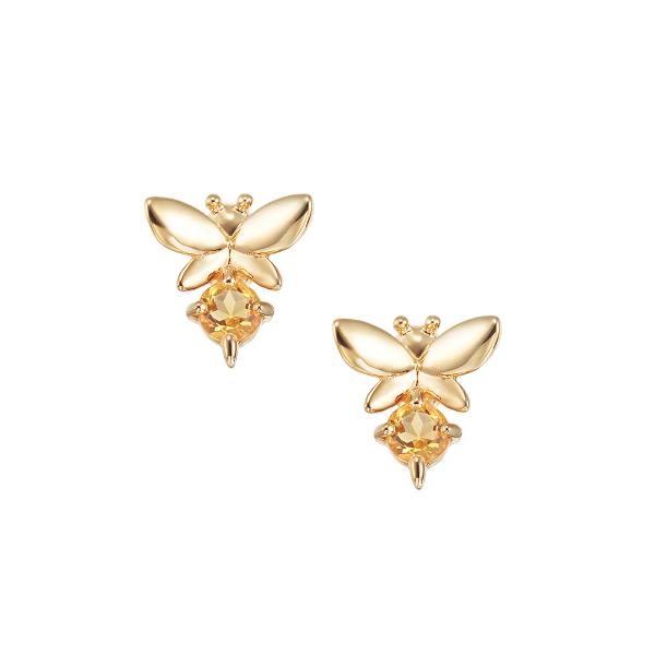 ジュエリーツツミ K10イエローゴールドシトリンピアス : ジュエリー