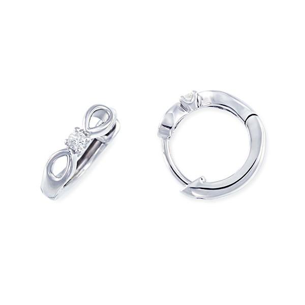 K10ホワイトゴールドダイヤモンドピアス :RPE072:ジュエリーツツミ