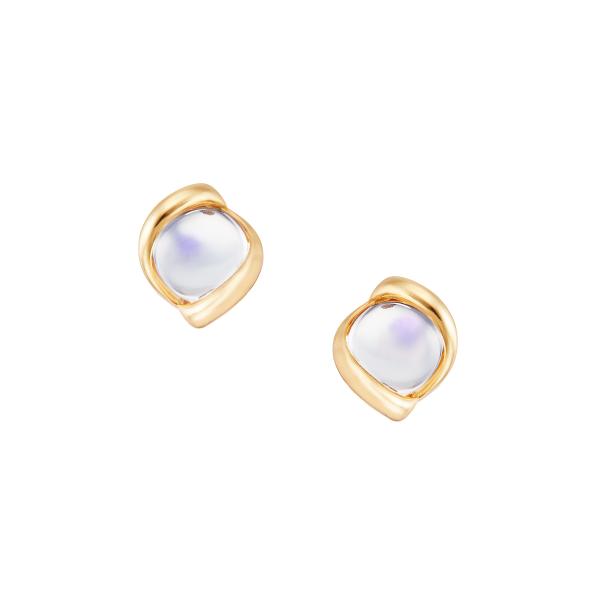 ツツミ K18 ロイヤルブルームーンストーン ピアス ジュエリーツツミ K18イエローゴールドブルームーンストーン