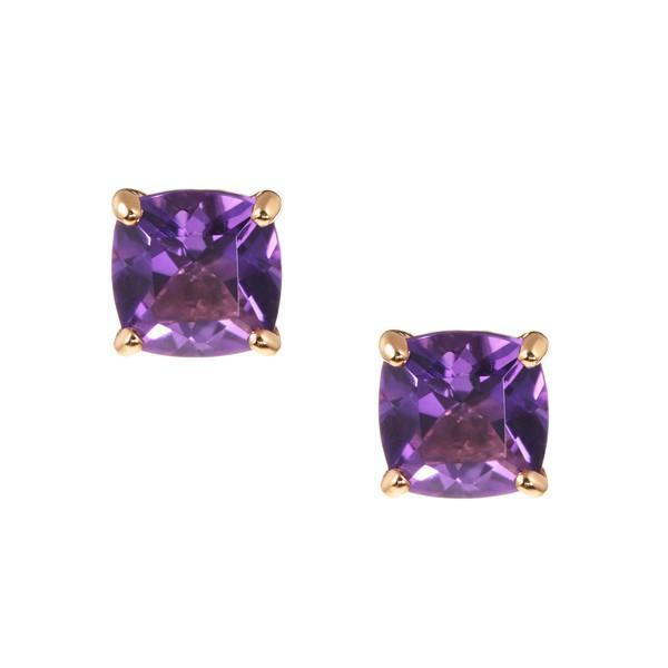 ジュエリーツツミ K10イエローゴールドアメシストピアス : ジュエリー