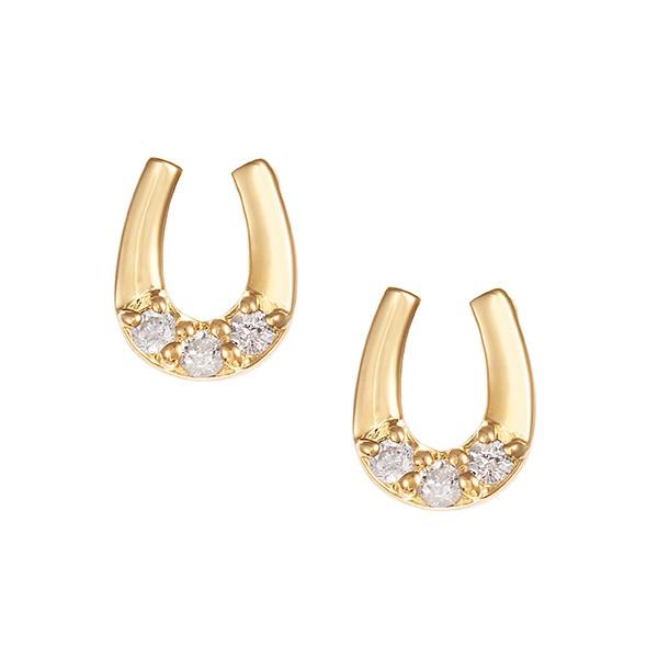 ジュエリーツツミ K18イエローゴールドダイヤモンドピアス