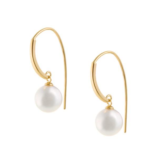 ジュエリーツツミ K18イエローゴールドアコヤ真珠ピアス（6.5mm