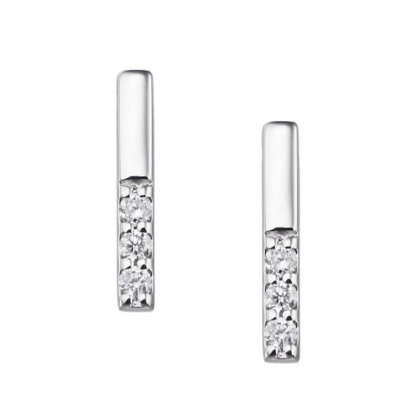 ツツミ　k10ホワイトゴールドダイヤモンド　ピアス ジュエリーツツミ K10ホワイトゴールドダイヤモンドピアス