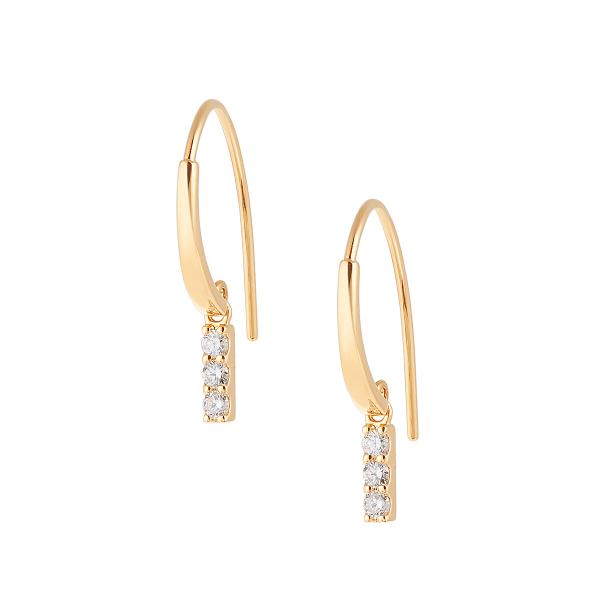 ジュエリーツツミ K18イエローゴールドダイヤモンドピアス